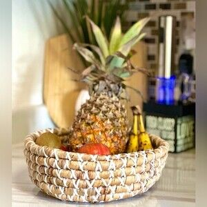 Rustic Woven Wicker Basket 11 inches